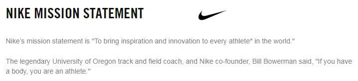 nike mission statement